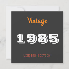 ヴィンテージ1985限定版40th誕生日プレゼント 招待状