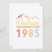 ヴィンテージ1985 36誕生日レトロ36歳 招待状 (正面/裏面)