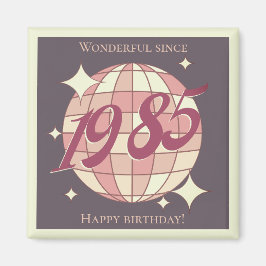 ヴィンテージ1985 39th誕生日レトロパープル マグネット