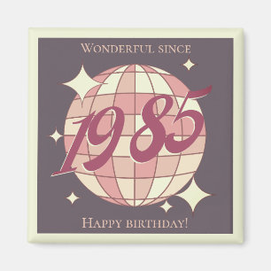 ヴィンテージ1985 39th誕生日レトロパープル マグネット