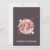 ヴィンテージ1985 39th 40th誕生日パーティの招待状 招待状 (裏面)