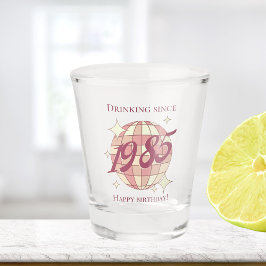 ヴィンテージ1985 40th誕生日レトロパープル ショットグラス