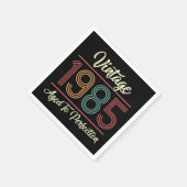 ヴィンテージ1985 40th誕生日 スタンダードカクテルナプキン (角)