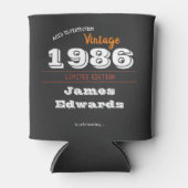 ヴィンテージ1986レトロクーラーボックス- 40th Birthday 缶クーラー (正面)