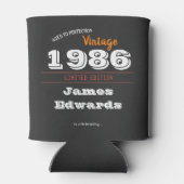 ヴィンテージ1986レトロクーラーボックス- 40th Birthday 缶クーラー (裏面)