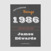 ヴィンテージ1986レトロティッシュペーパー- 40th Birthday 薄葉紙 (正面)