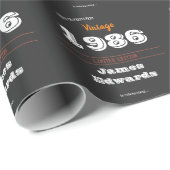 ヴィンテージ1986レトロ包装紙- 40歳の誕生日 ラッピングペーパー (ロールコーナー)