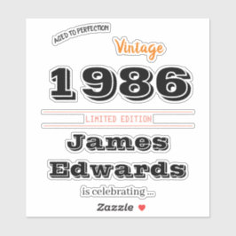 ヴィンテージ1986レトロ - 40歳の誕生日 シール