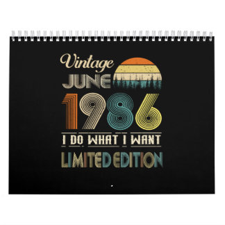 ヴィンテージ1986年6月私が欲しい限定版 カレンダー