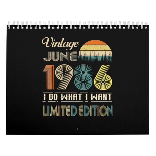 ヴィンテージ1986年6月私が欲しい限定版 カレンダー (カバー)