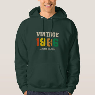 ヴィンテージ1986限定版レトロ誕生日デザイン パーカ