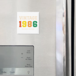 ヴィンテージ1986限定版レトロ誕生日デザイン マグネット