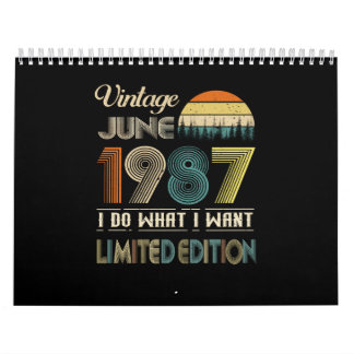 ヴィンテージ1987年6月私が欲しい限定版 カレンダー