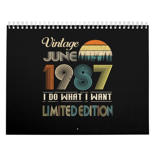 ヴィンテージ1987年6月私が欲しい限定版 カレンダー (カバー)