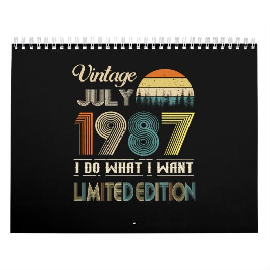 ヴィンテージ1987年7月私が欲しい限定版 カレンダー (カバー)