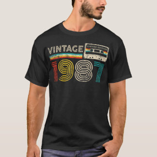 ヴィンテージ1987 37誕生日ギフト37歳Cass Tシャツ