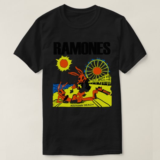 ヴィンテージ1988ロッカウェイビーチ Tシャツ (デザイン正面)