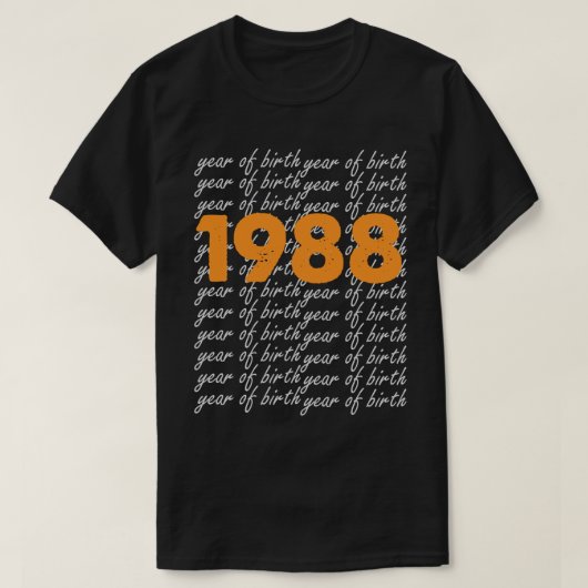 ヴィンテージ1988年誕生日贈与男性女性 Tシャツ (デザイン正面)