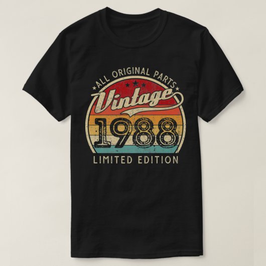 ヴィンテージ1988限定版34歳34Bir Tシャツ (デザイン正面)