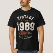 ヴィンテージ1989年以来 – 33番目の誕生日レトロクラシック Tシャツ (正面)