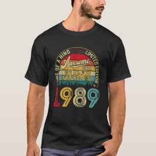 ヴィンテージ1989年6月32日誕生日装飾男性へ Tシャツ