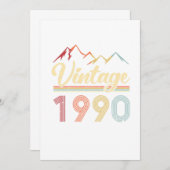 ヴィンテージ1990年31誕生日レトロ31歳 招待状 (正面/裏面)