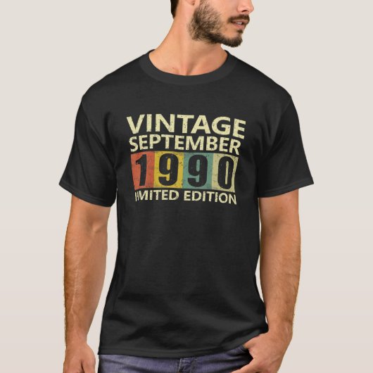 ヴィンテージ1990年9月限定版ギフト30Th B Tシャツ (正面)