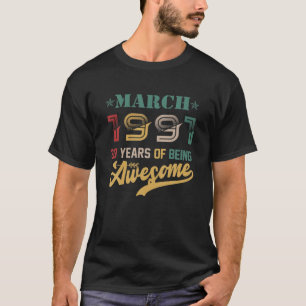 ヴィンテージ1991年3素晴らし月30歳30誕生 Tシャツ