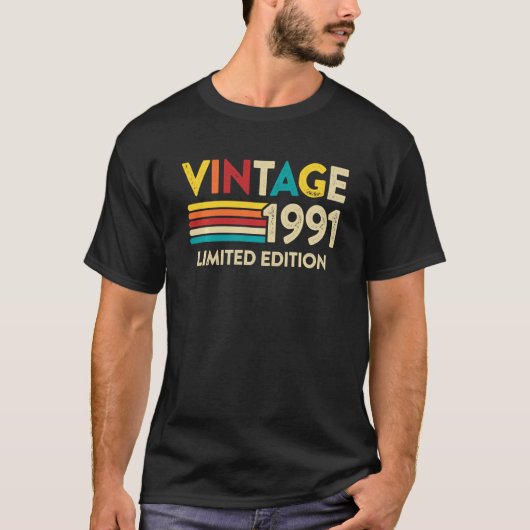 ヴィンテージ1991年31誕生日31歳 Tシャツ (正面)