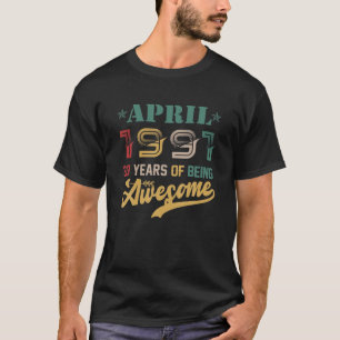 ヴィンテージ1991年4素晴らし月30歳30誕生 Tシャツ