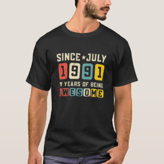 ヴィンテージ1991年7月以来30年素晴らし Tシャツ