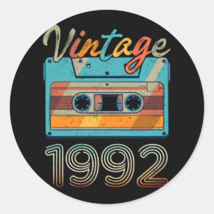 ヴィンテージ1992カセットテープレトロ31番目の誕生日31 ラウンドシール
