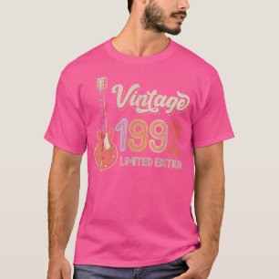 ヴィンテージ1992ギター愛好家30th誕生日エレクトリック tシャツ