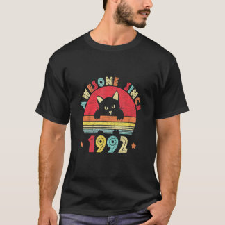 ヴィンテージ1992年の素晴らしレトロ猫から30歳 Tシャツ