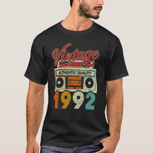 ヴィンテージ1992本物の品質1992 30th誕生日 tシャツ (正面)