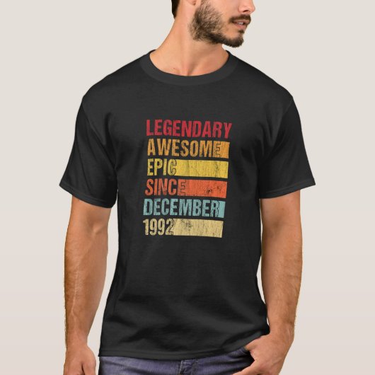 ヴィンテージ1992素晴らし年12月以来の伝説的エピック Tシャツ (正面)
