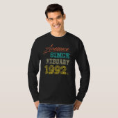 ヴィンテージ1992素晴らし年2月から私の30th幸せ tシャツ (正面フル)