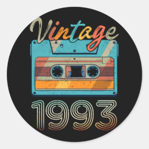 ヴィンテージ1993カセットテープレトロ30歳の誕生日30 ラウンドシール