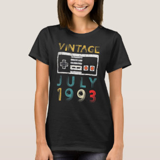 ヴィンテージ1993年7月28誕生日28歳ゲーマー Tシャツ
