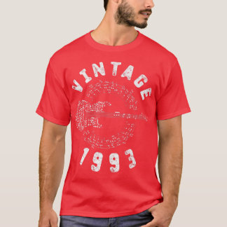 ヴィンテージ1993誕生日限定版ギター音楽 Tシャツ