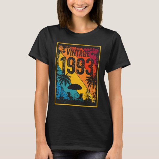ヴィンテージ1993 30歳30歳の誕生日1 Tシャツ (正面)