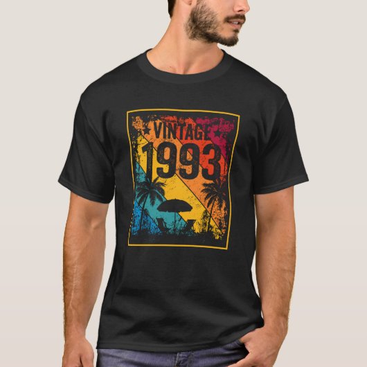 ヴィンテージ1993 30歳30歳の誕生日2 Tシャツ (正面)