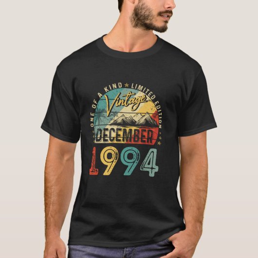 ヴィンテージ1994年12月30歳Bdayギフトレトロ Tシャツ (正面)