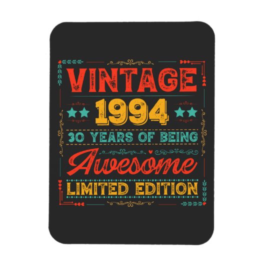 ヴィンテージ1994年1994年30歳の誕生日30年 マグネット (縦)