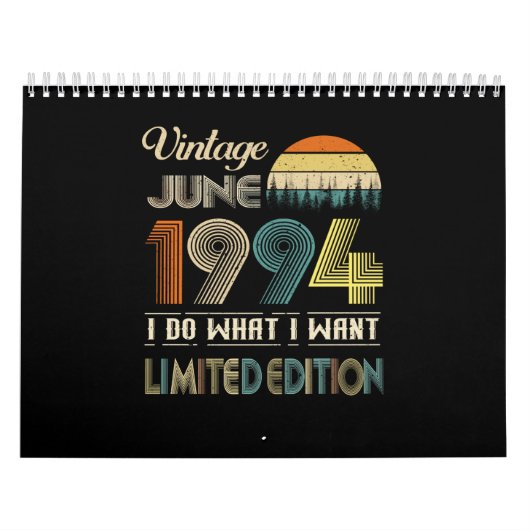 ヴィンテージ1994年6月私が欲しい限定版 カレンダー (カバー)