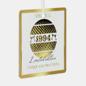 ヴィンテージ1994 30歳の誕生日金ゴールド メタルオーナメント (正面右)