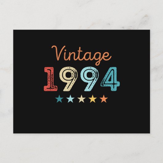 ヴィンテージ1994 30歳誕生日レトロギフト 30歳 ポストカード (正面)