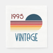 ヴィンテージ1995ストライプレトロ太陽30th誕生日 スタンダードランチョンナプキン (正面)