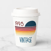 ヴィンテージ1995ストライプレトロ太陽30th誕生日 紙コップ (裏面)