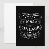 ヴィンテージ1995年誕生日プレゼント限定版 招待状 (正面/裏面)
